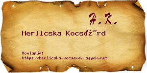 Herlicska Kocsárd névjegykártya